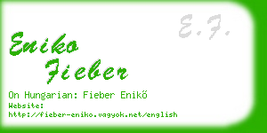 eniko fieber business card